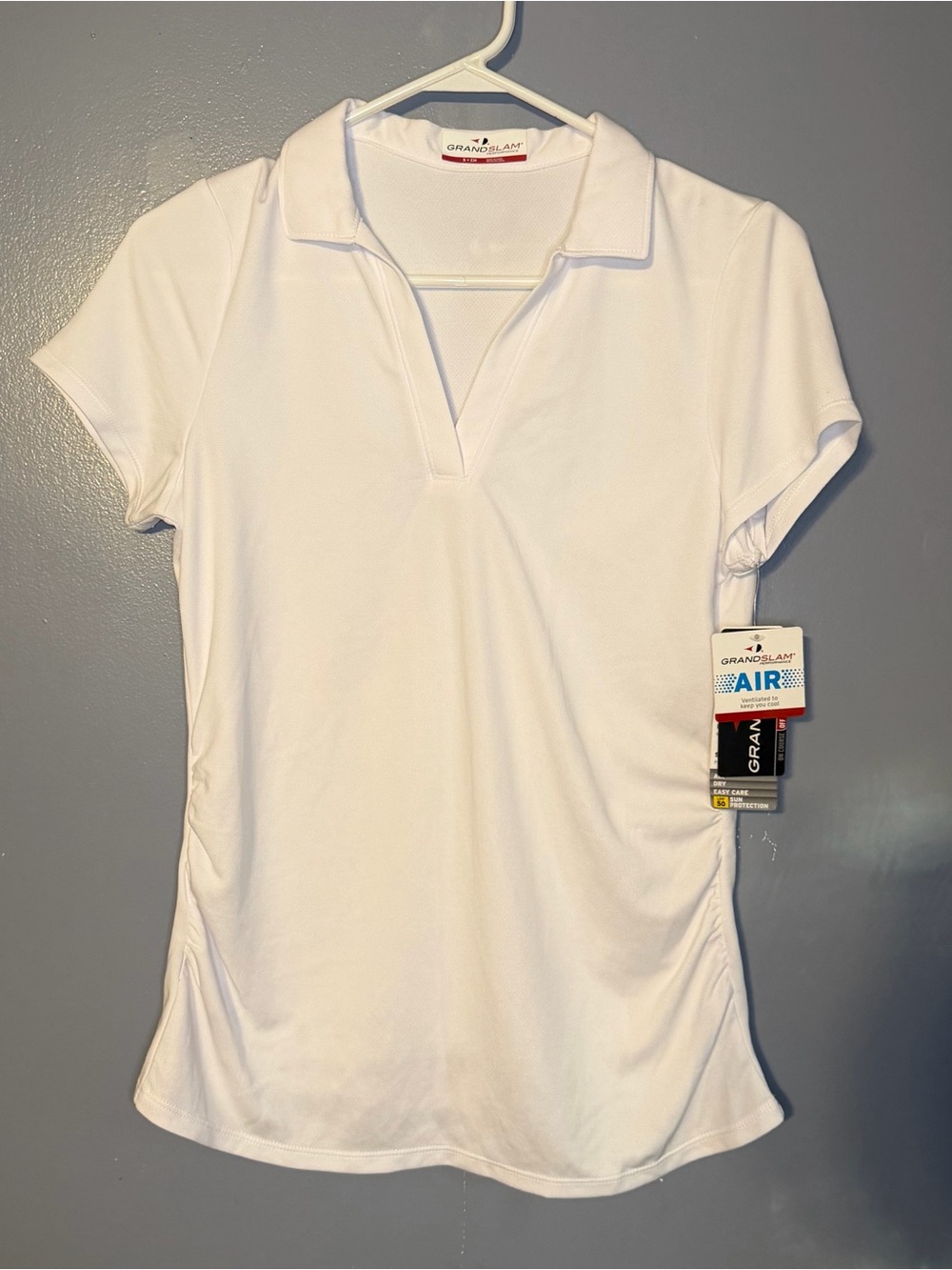 Grand Slam Performance Air Polo Shirt – White – Size Small 🤍⛳